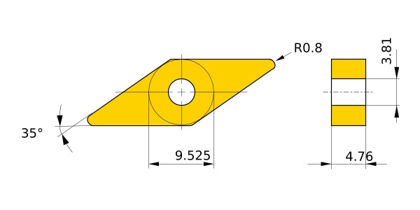 VNMG160408 Inserti per tornitura 10 pezzi