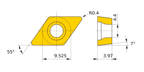 DCMT11T304 Inserti per tornitura 10 pezzi