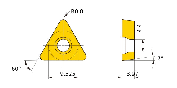 TCMT16T308 Inserti per tornitura 10 pezzi