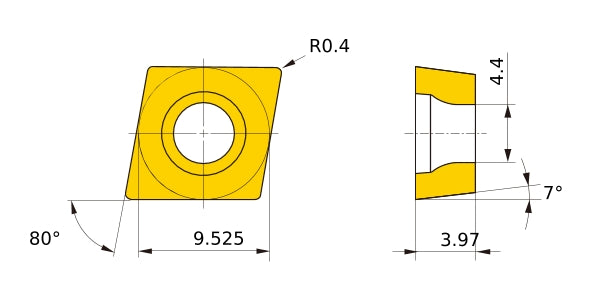 CCMT09T304 Inserti per tornitura 10 pezzi